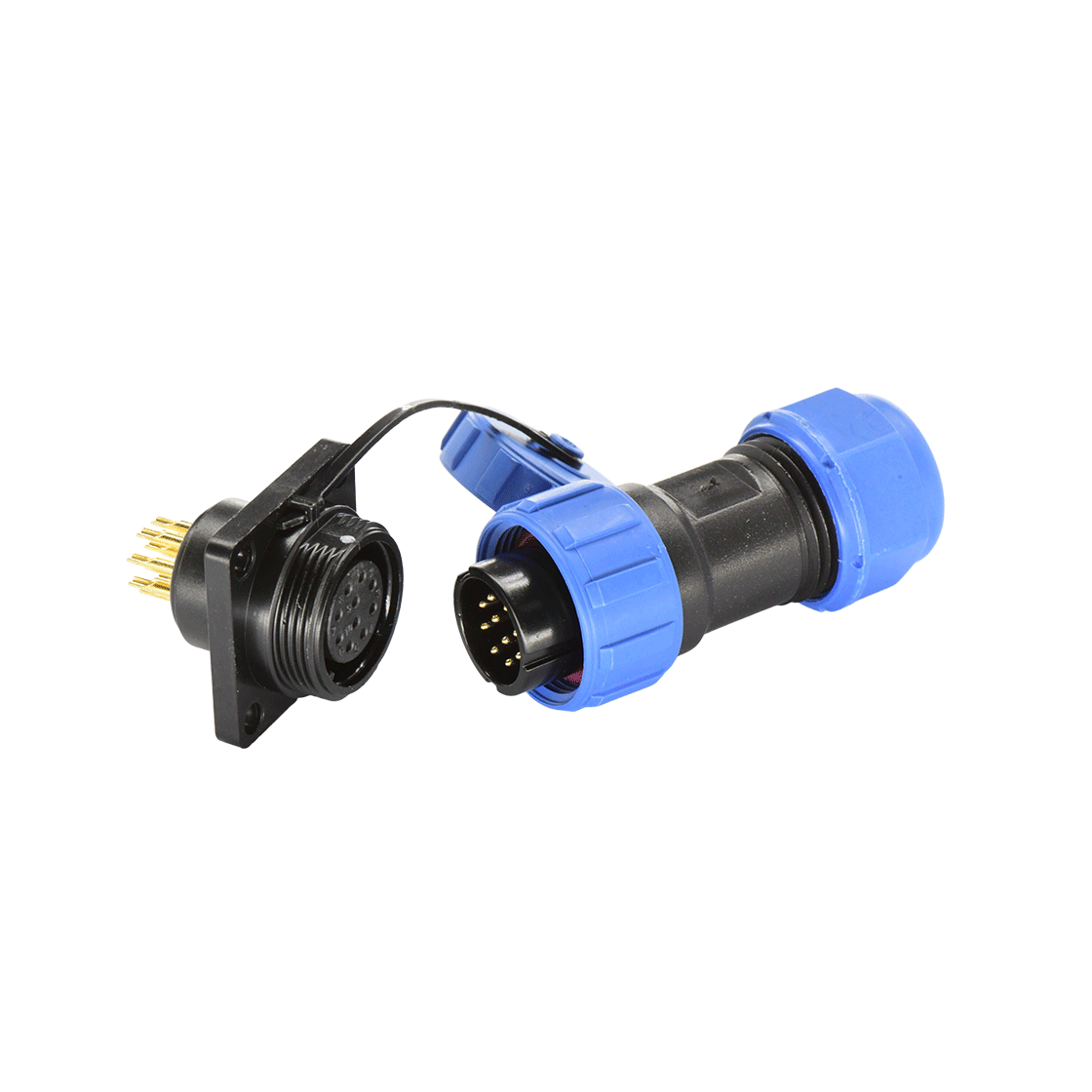 DP17系列 10芯方形法兰母插座