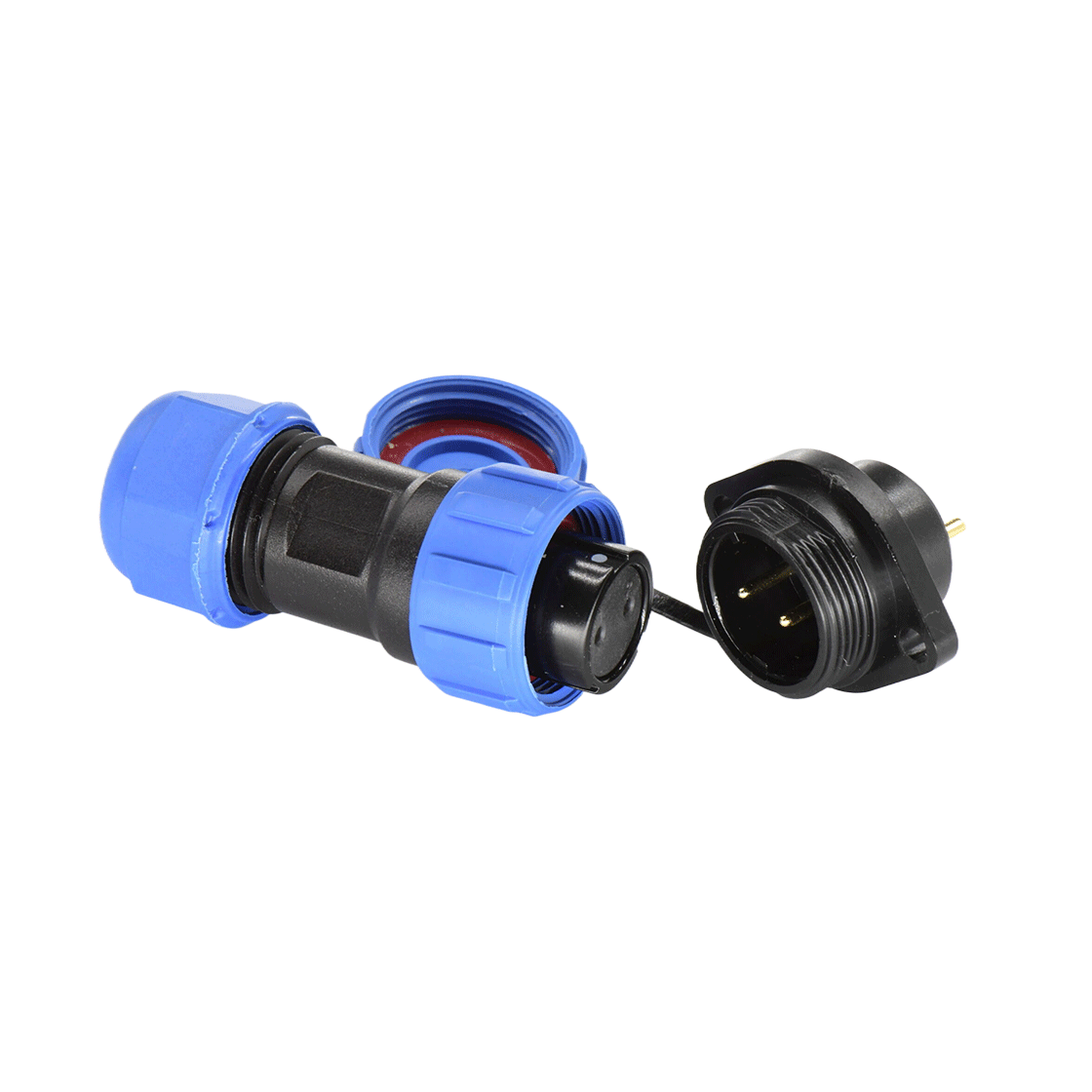 DP17系列 2芯两孔法兰公插座