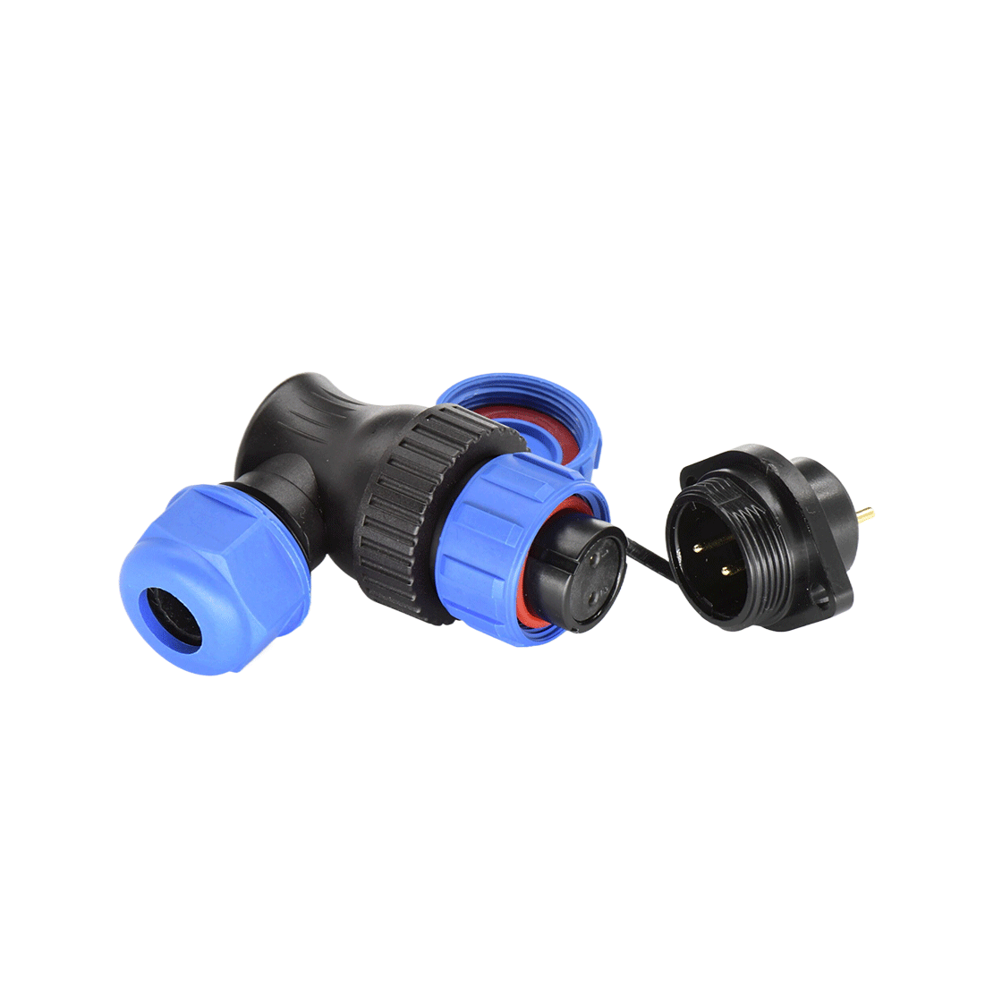 DP17系列 2芯两孔法兰公插座