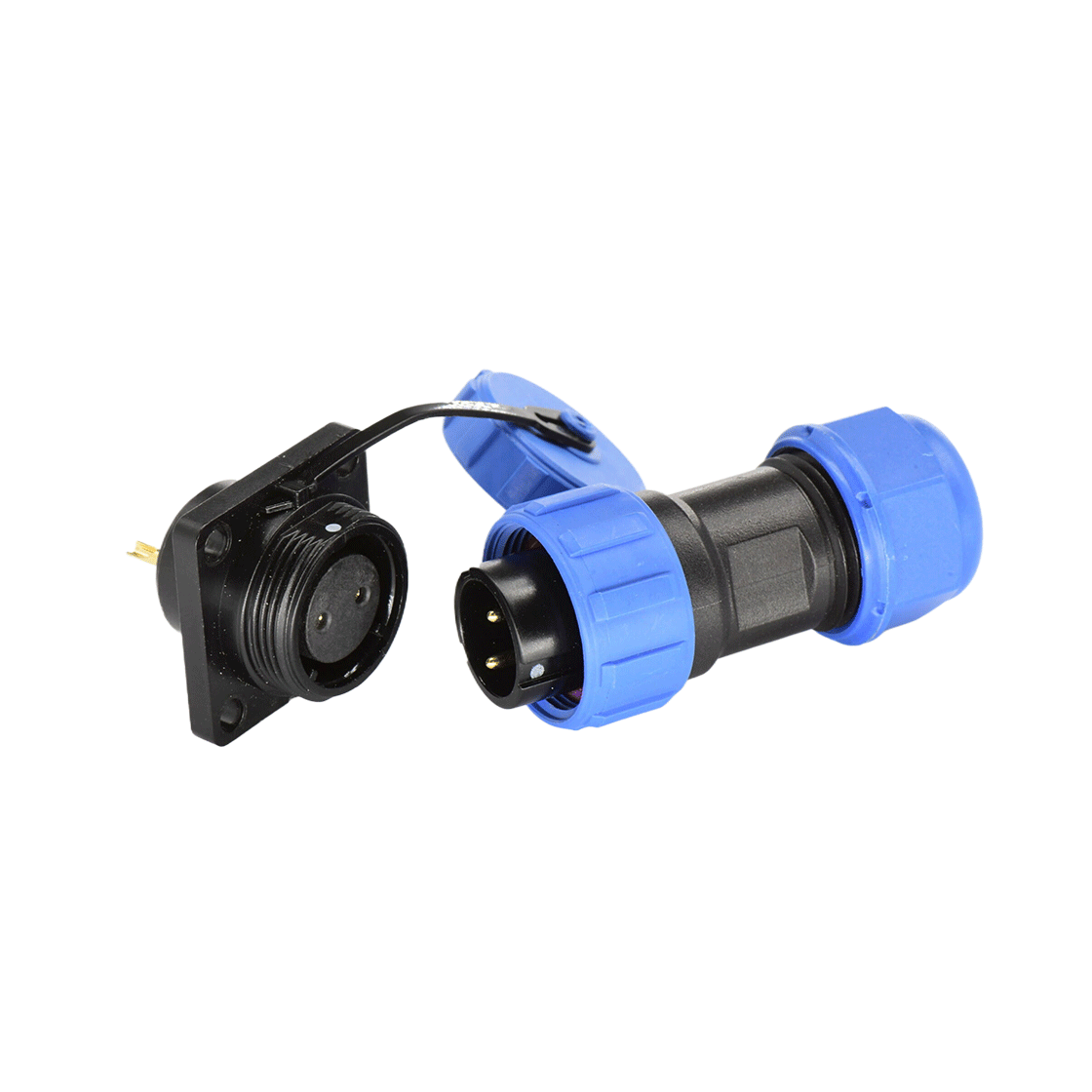 DP17系列 2芯方形法兰母插座