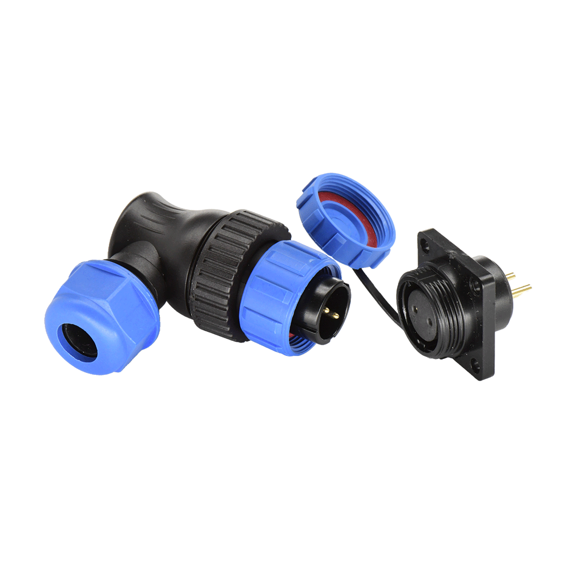 DP17系列 2芯方形法兰母插座