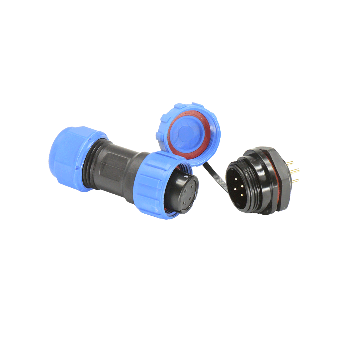 DP17系列 航空插头 4芯后螺母公插座