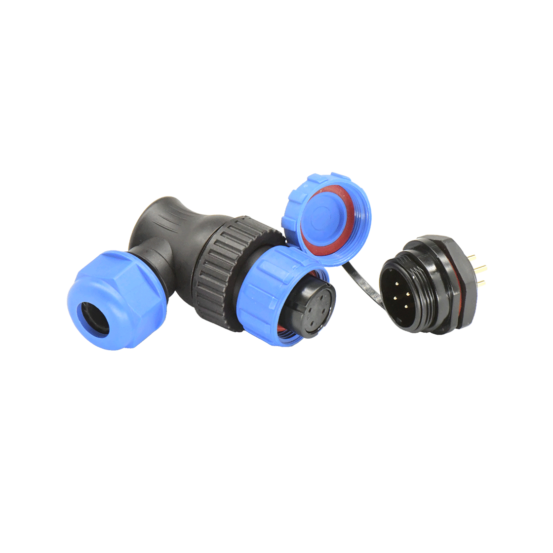 DP17系列 航空插头 4芯后螺母公插座