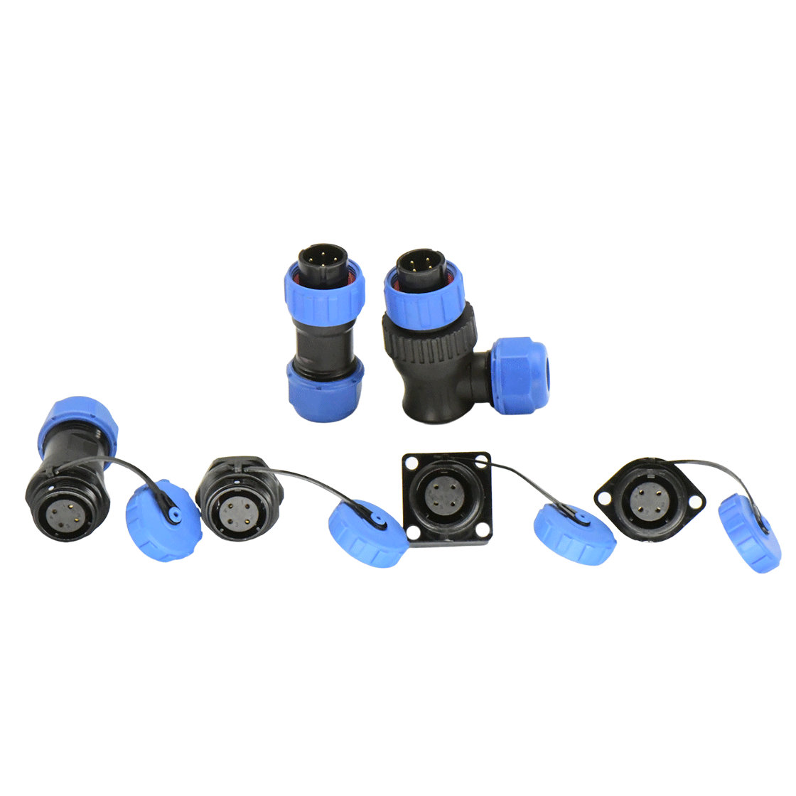 DP17系列 航空插头 4芯电缆公插头 电缆直径7-10mm