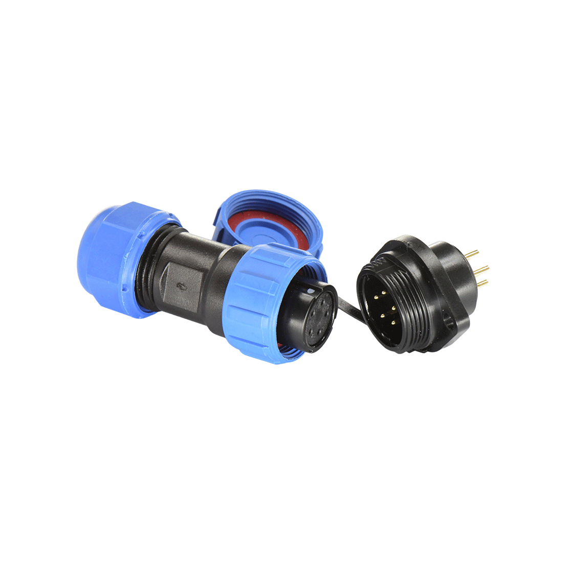 DP17系列 5芯两孔法兰公插座