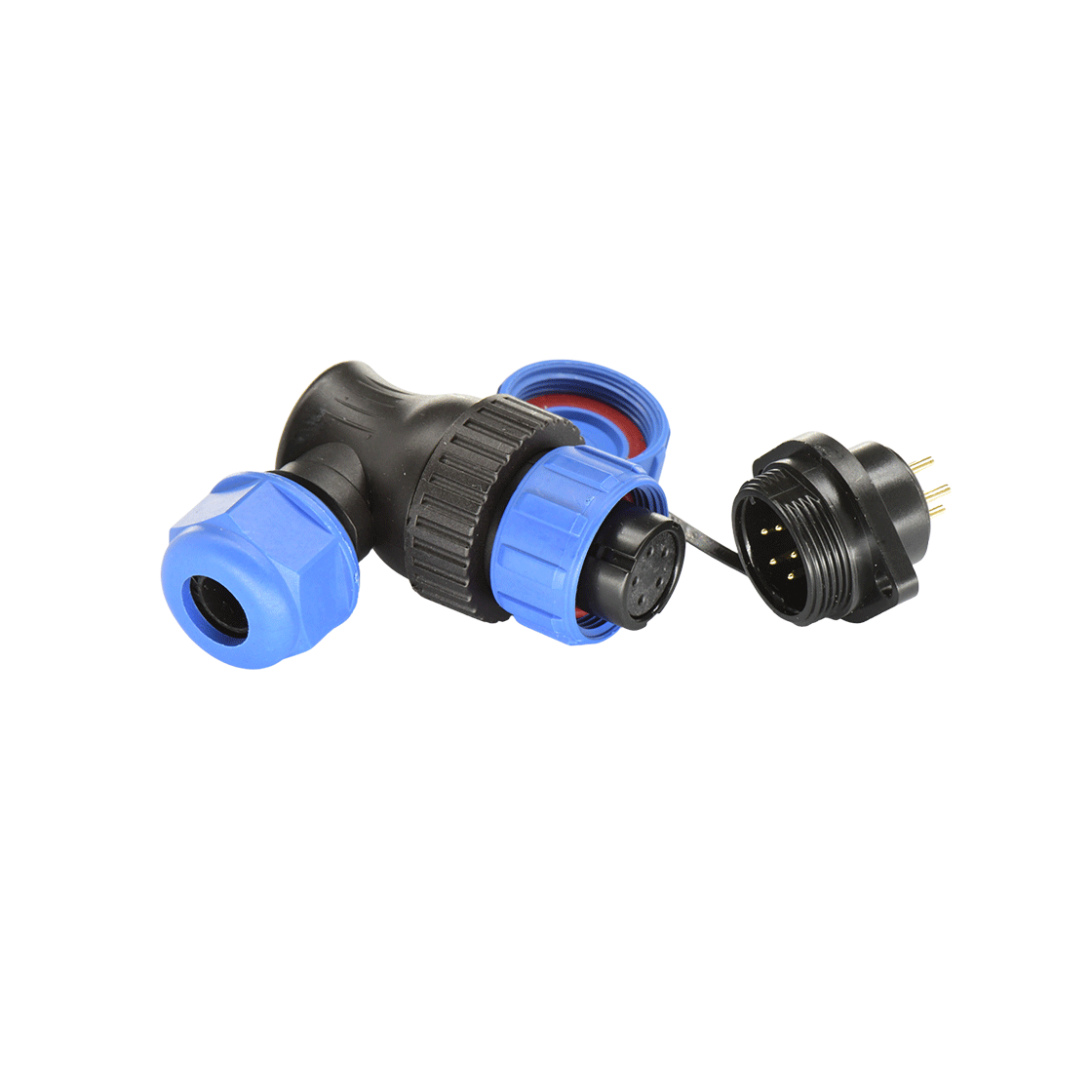 DP17系列 5芯两孔法兰公插座