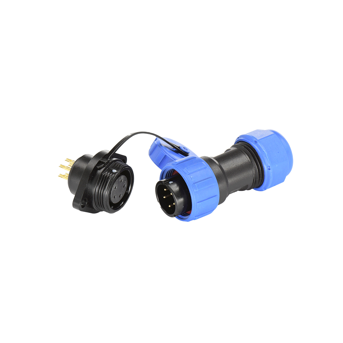 DP17系列 5芯两孔法兰母插座