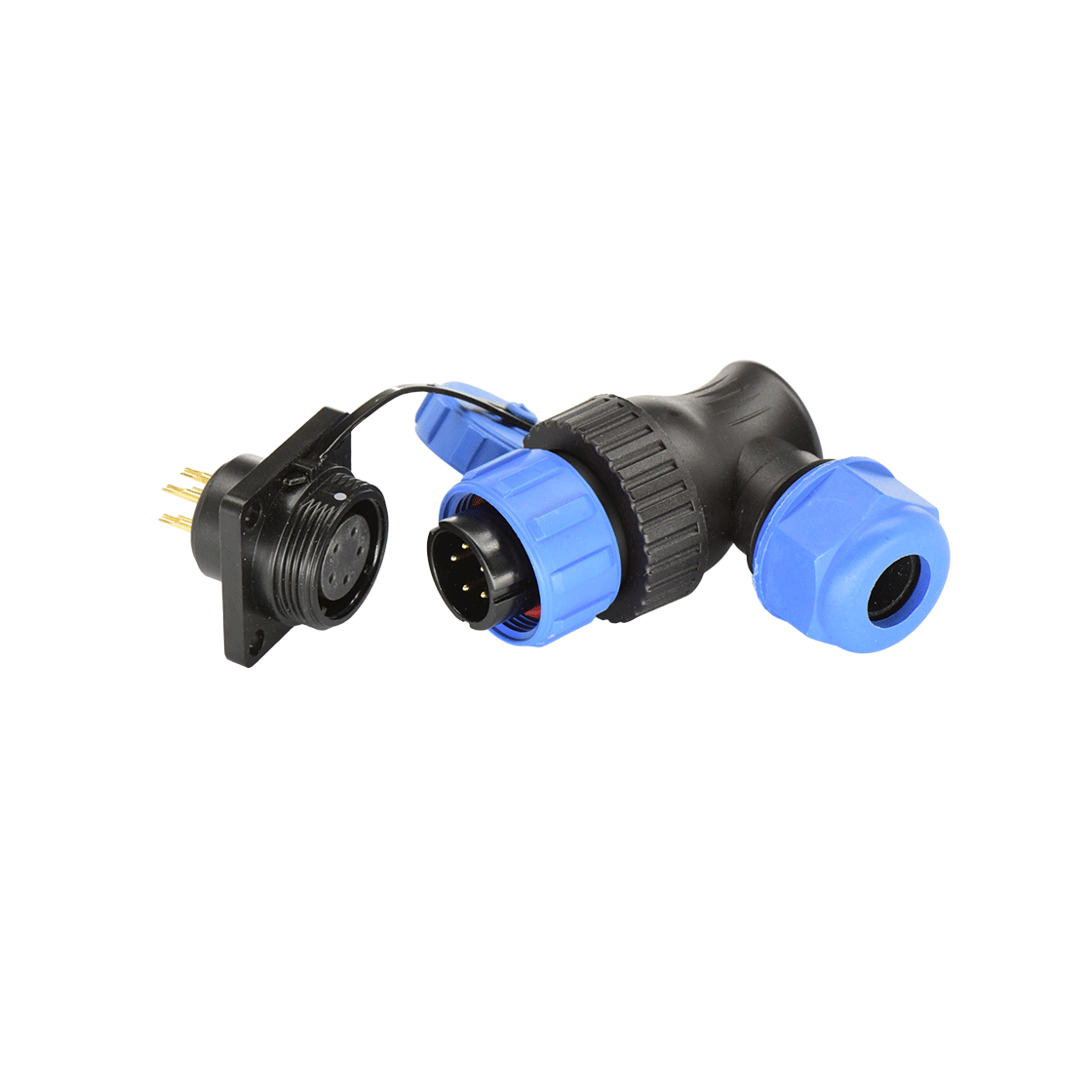 DP17系列 5芯方形法兰母插座