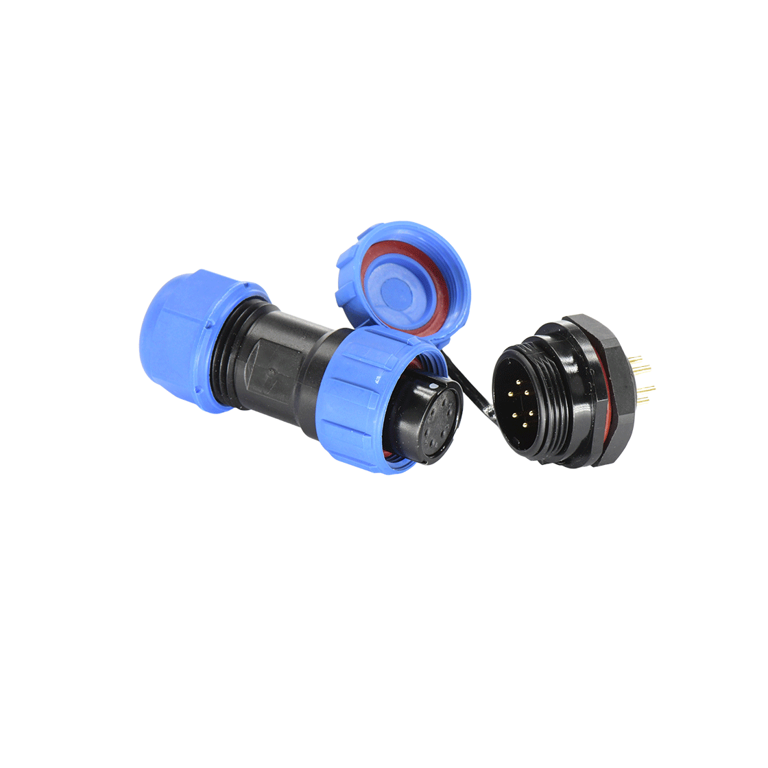 DP17系列 航空插头 6芯后螺母公插座