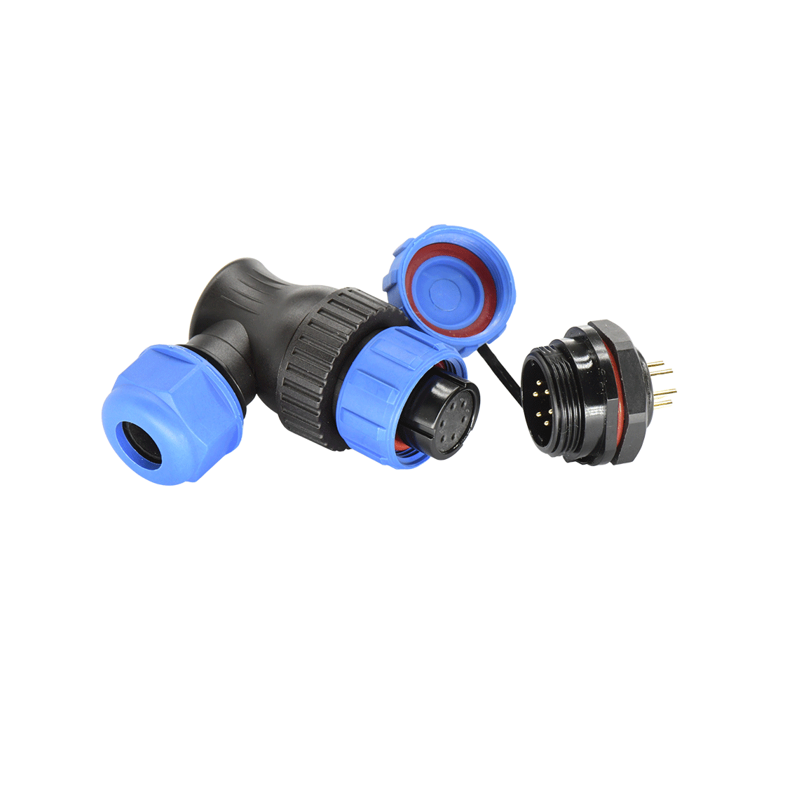 DP17系列 航空插头 6芯后螺母公插座