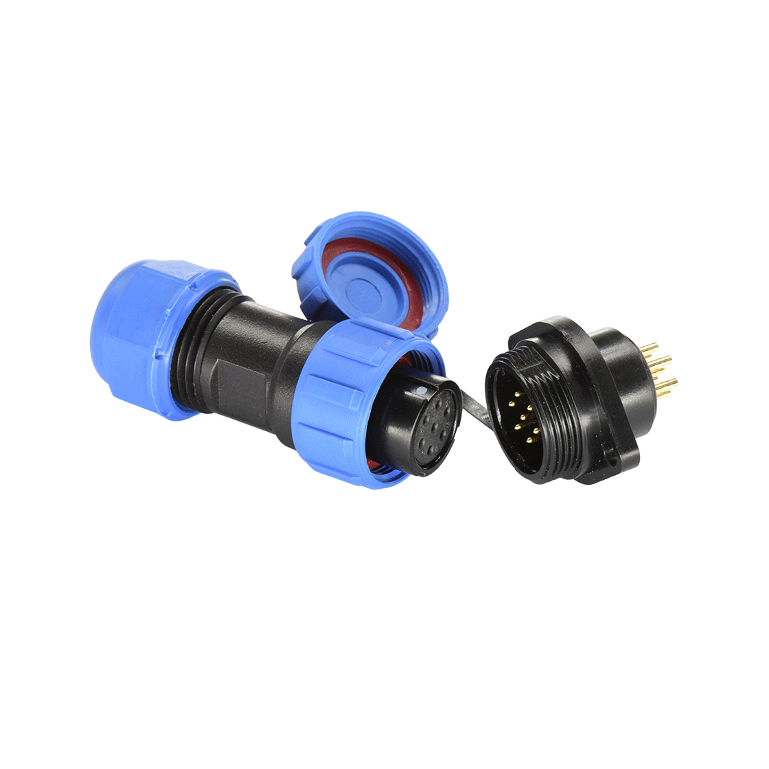 DP17系列 7芯两孔法兰公插座