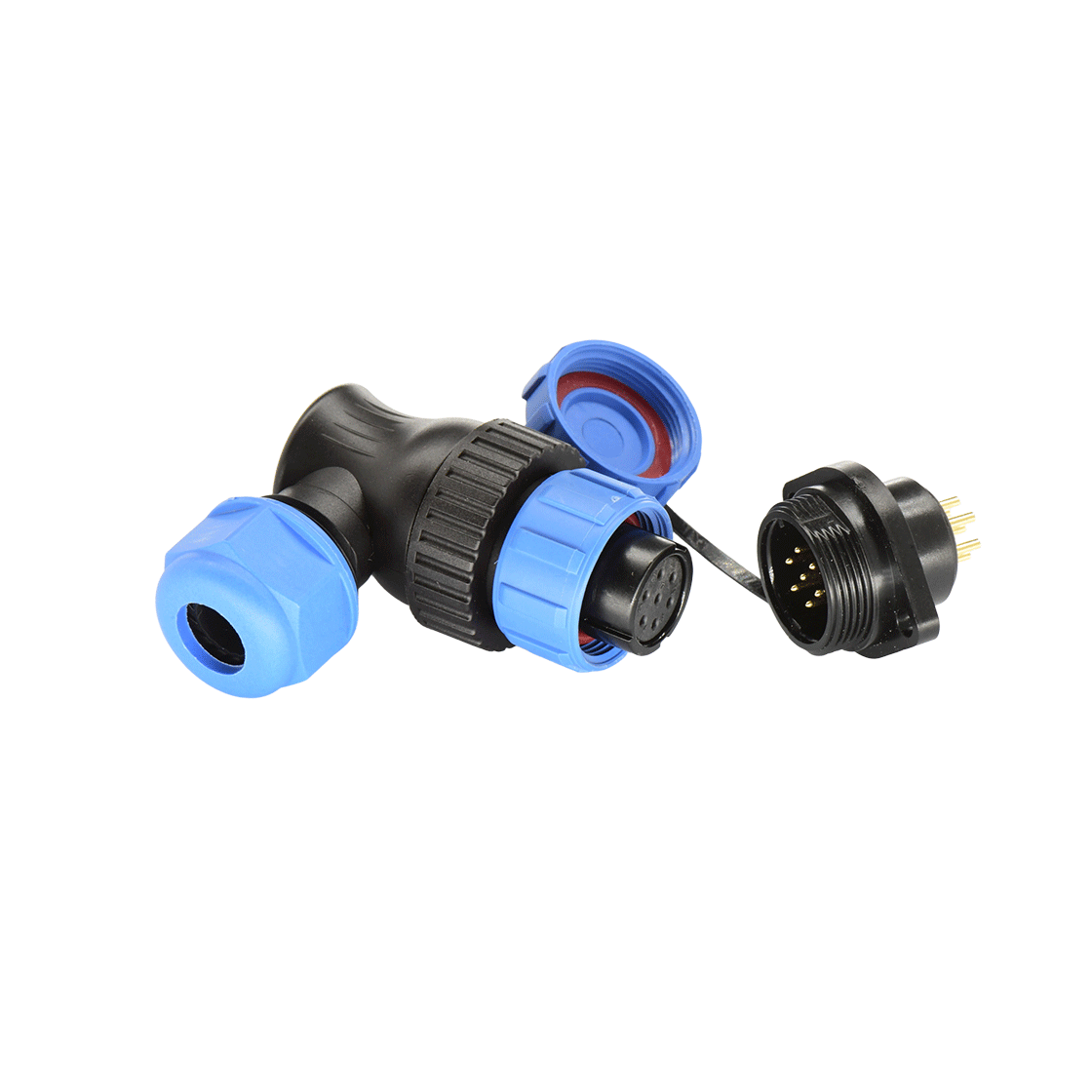 DP17系列 7芯两孔法兰公插座