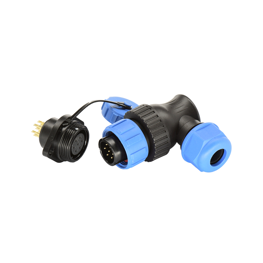 DP17系列 7芯两孔法兰母插座