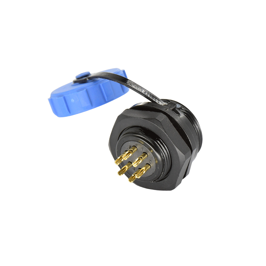 DP17系列 航空插头 6芯后螺母公插座