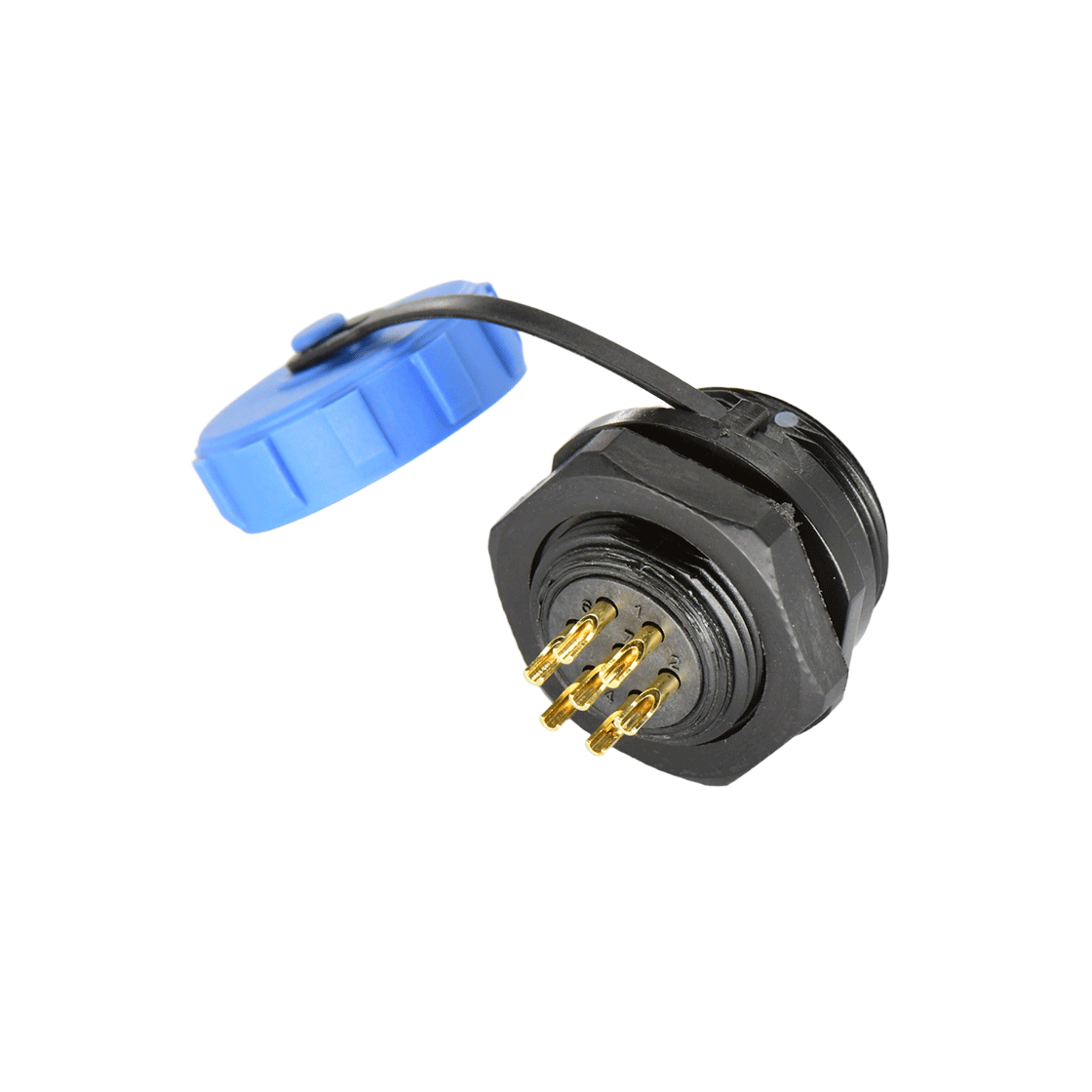 DP17系列 航空插头 7芯后螺母公插座