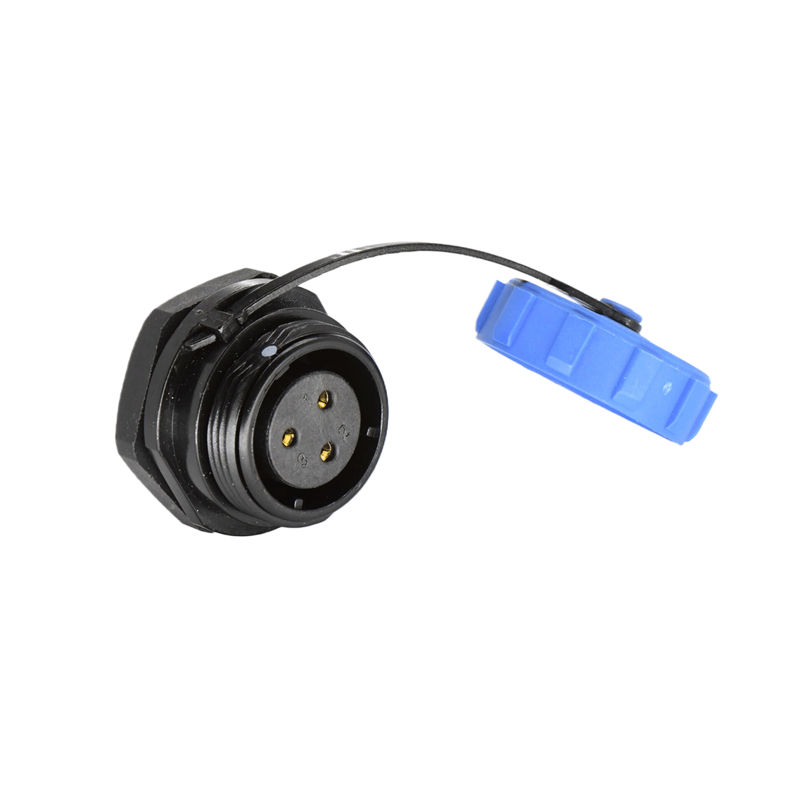 DP17系列 航空插头 3芯后螺母母插座