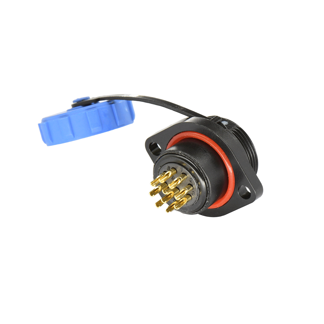 DP17系列 10芯两孔法兰公插座