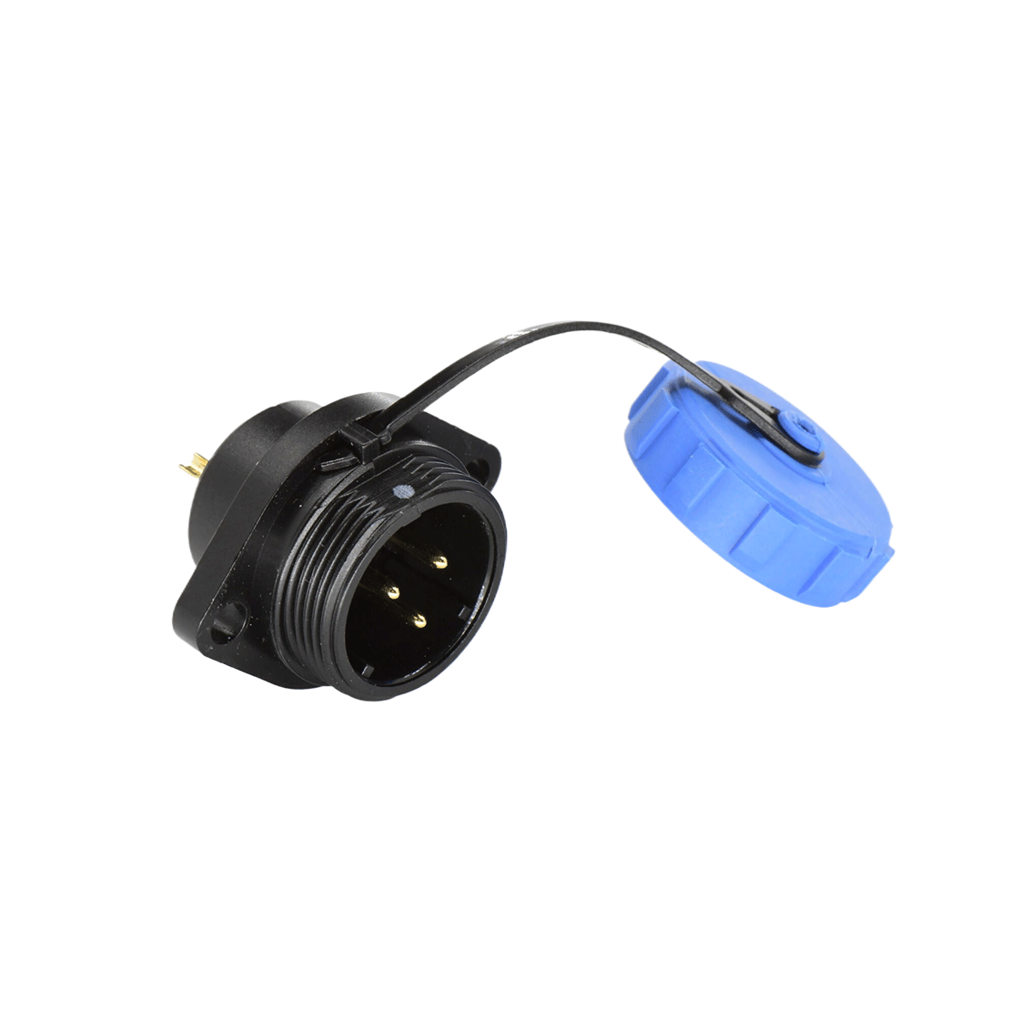 DP17系列 3芯两孔法兰公插座