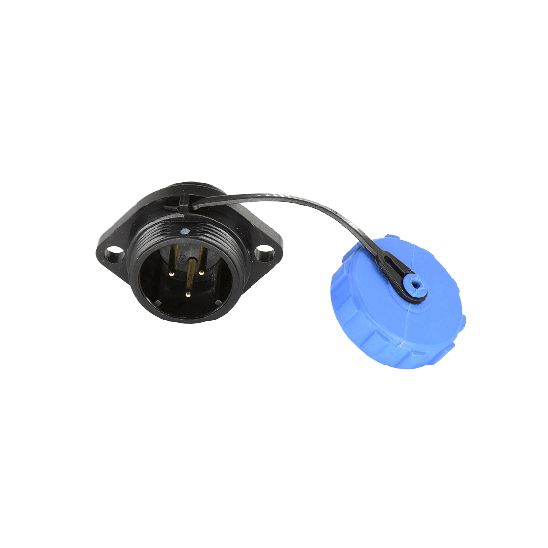 DP17系列 3芯两孔法兰公插座