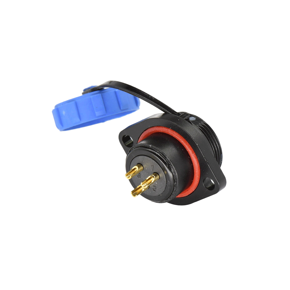 DP17系列 3芯两孔法兰公插座