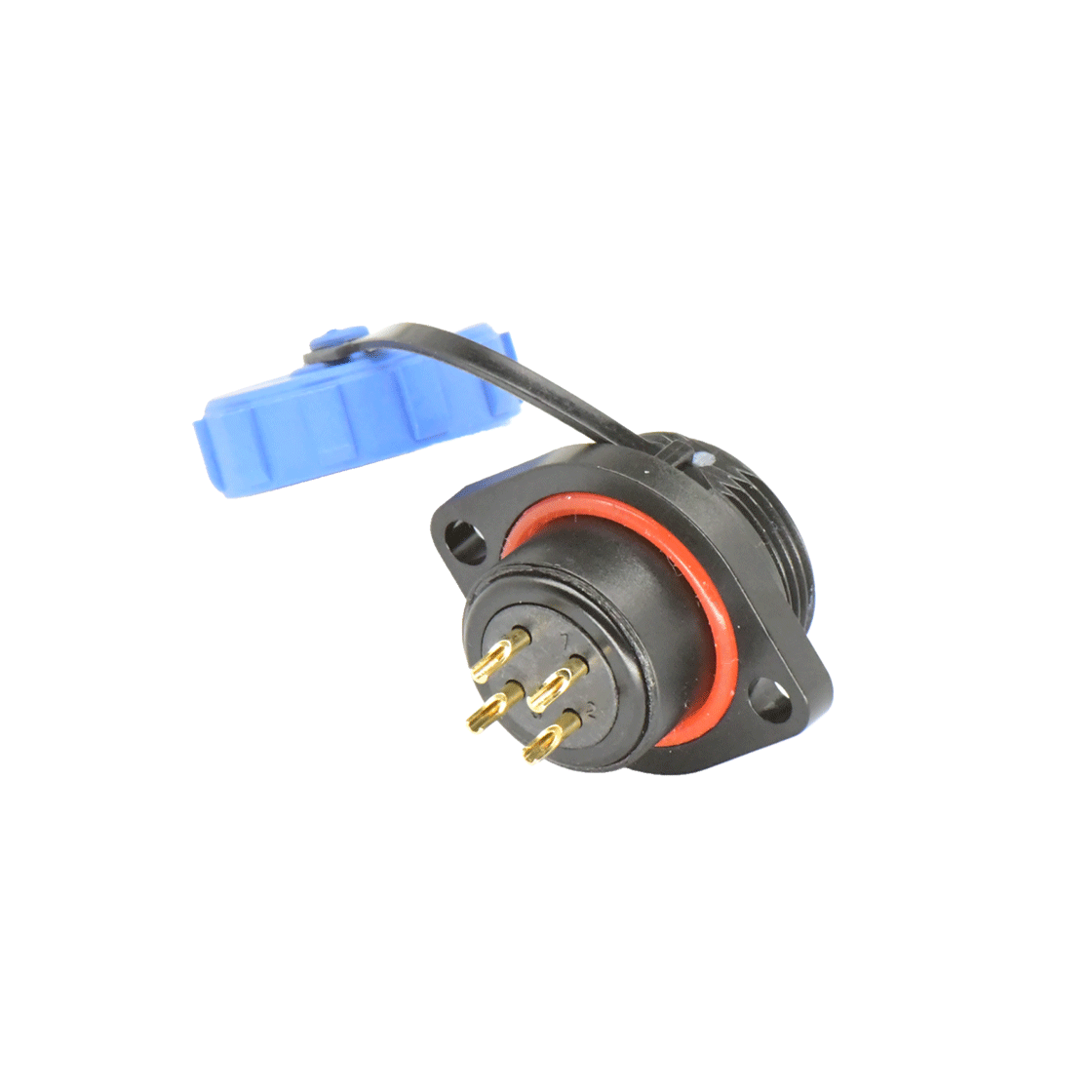 DP17系列 4芯两孔法兰公插座