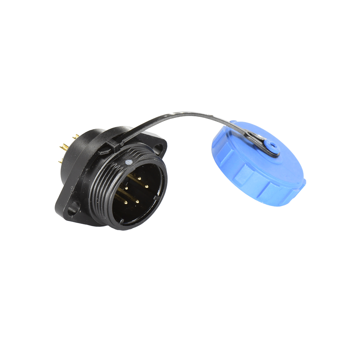 DP17系列 5芯两孔法兰公插座