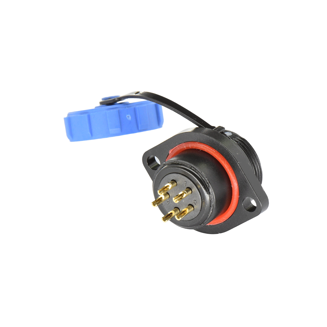 DP17系列 5芯两孔法兰公插座