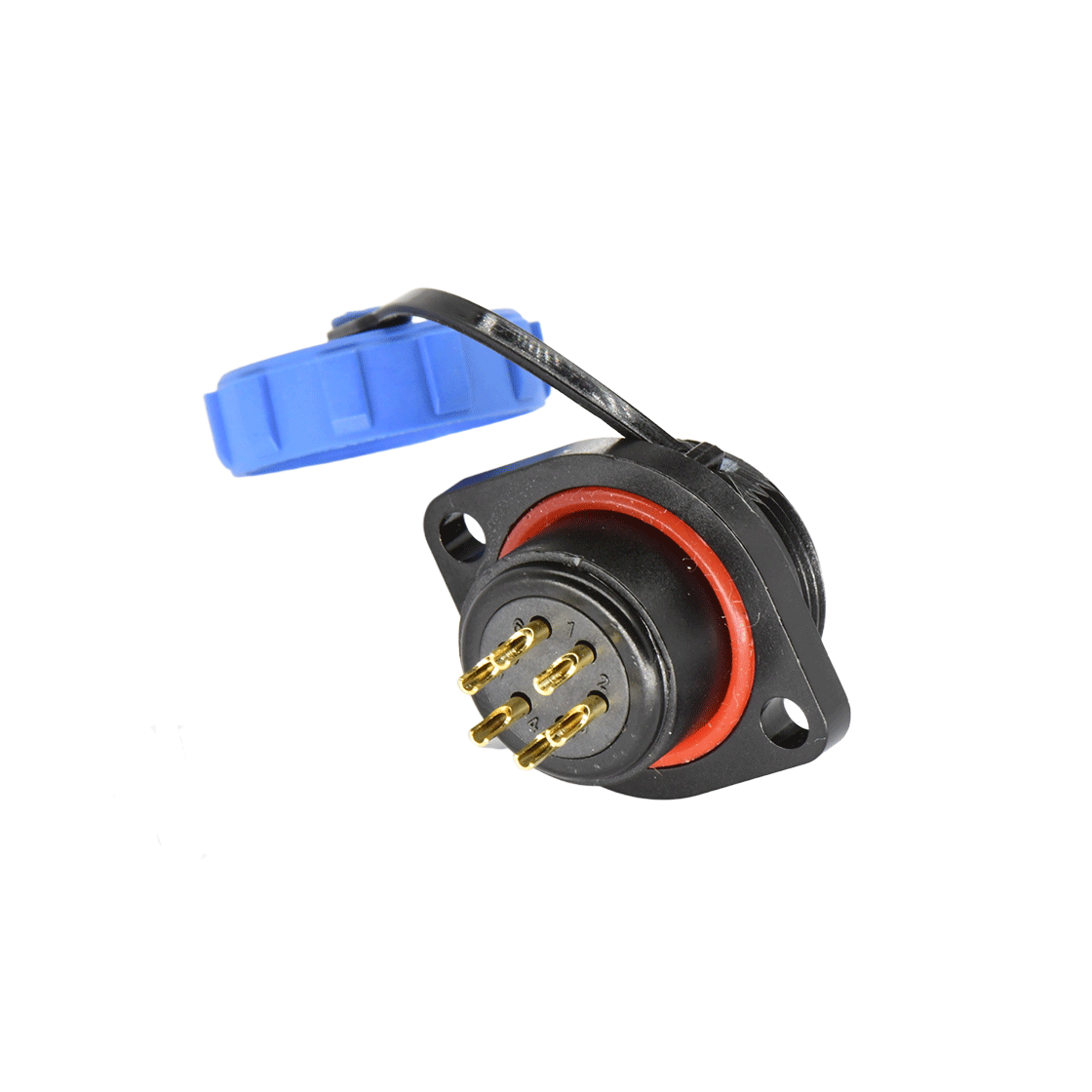 DP17系列 6芯两孔法兰公插座