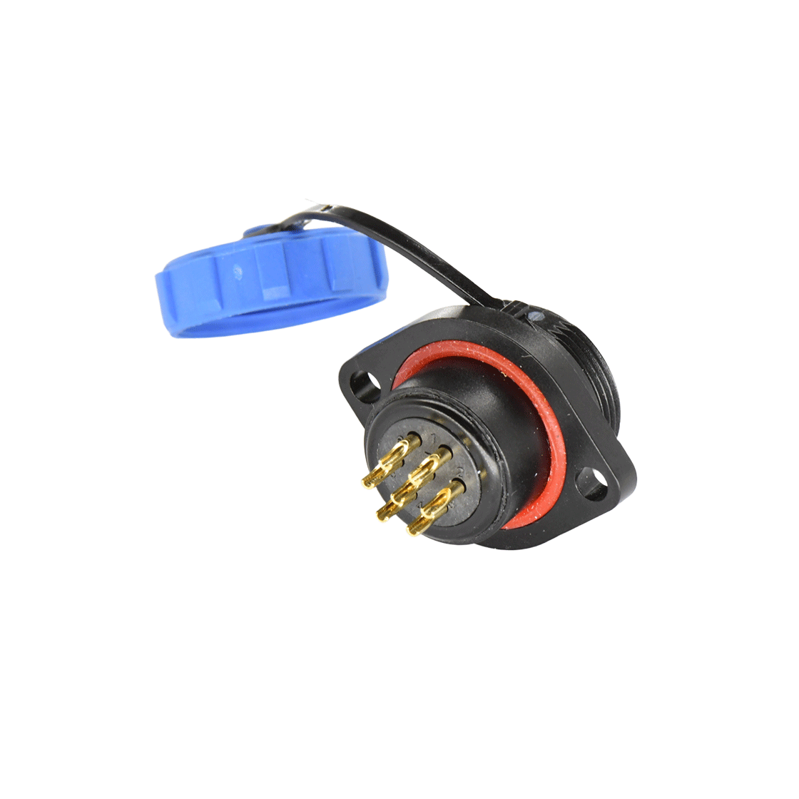 DP17系列 7芯两孔法兰公插座