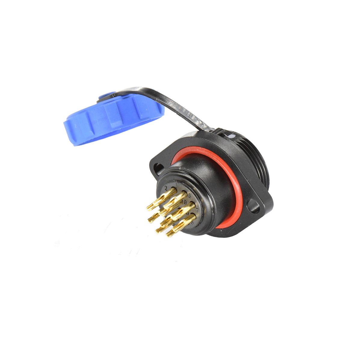 DP17系列 10芯两孔法兰母插座