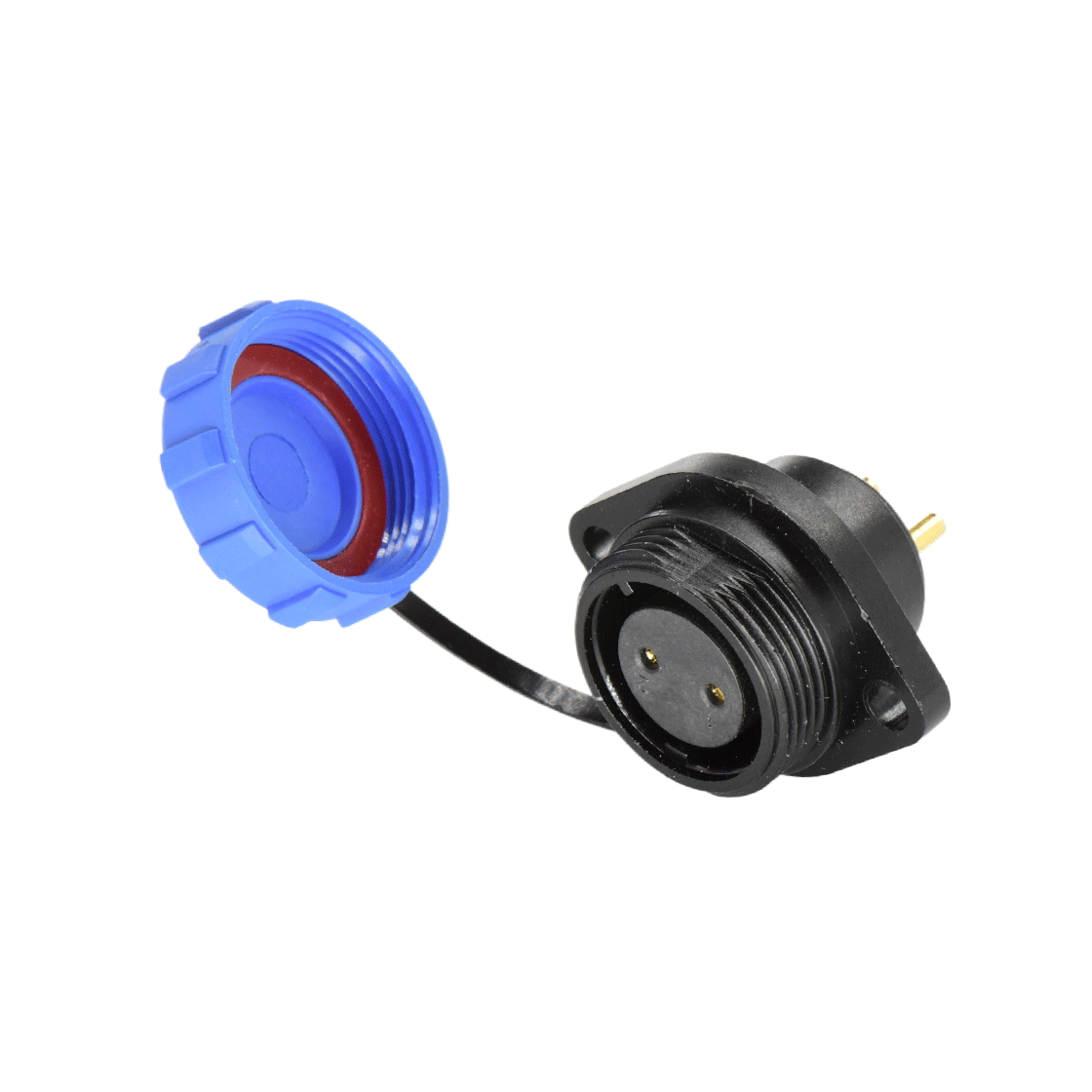 DP17系列 2芯两孔法兰母插座