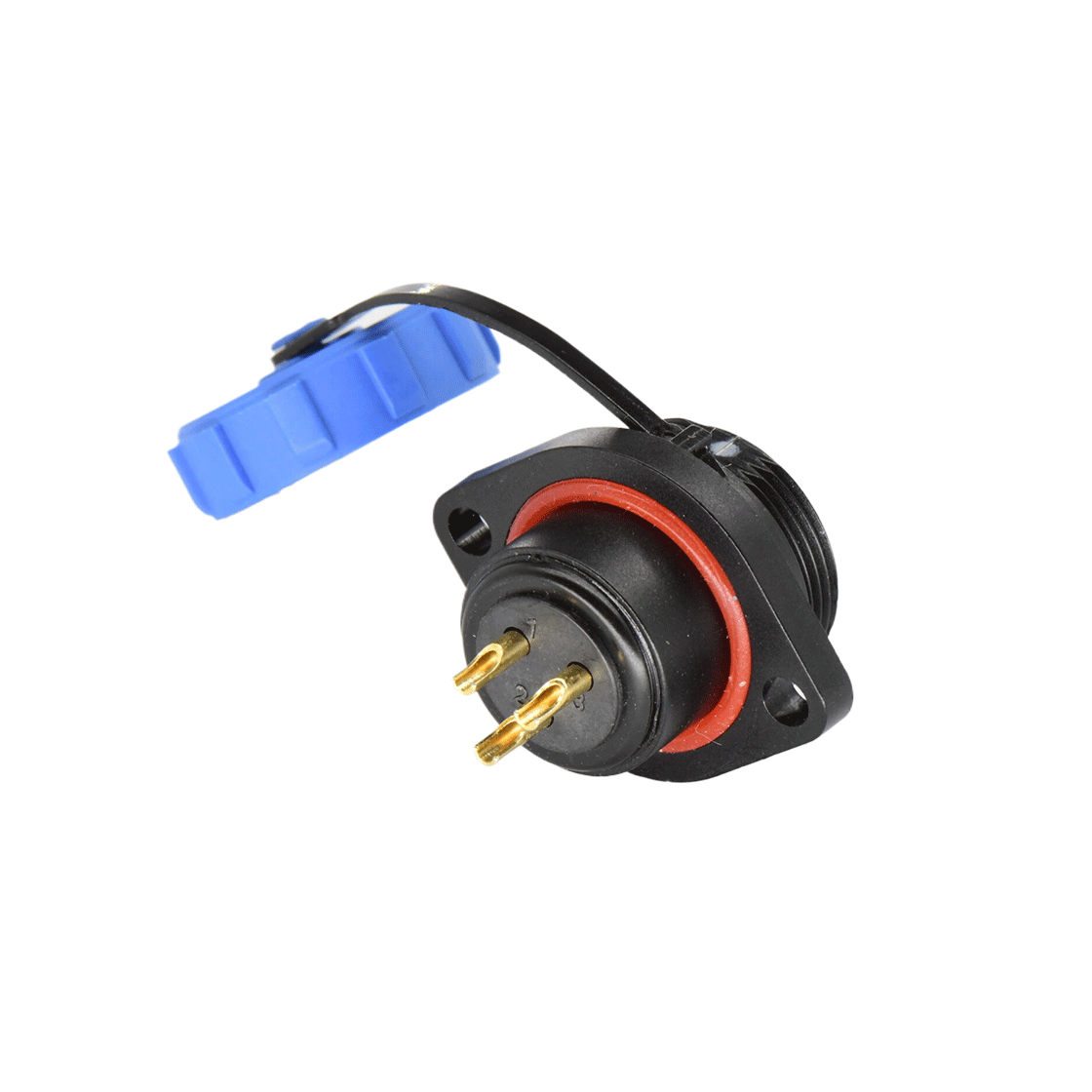 DP17系列 3芯两孔法兰母插座