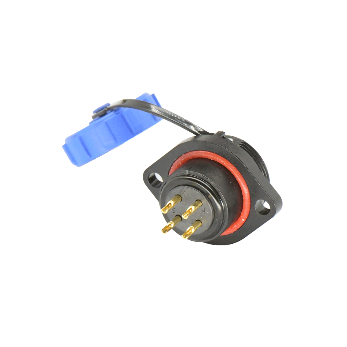 DP17系列 4芯两孔法兰母插座