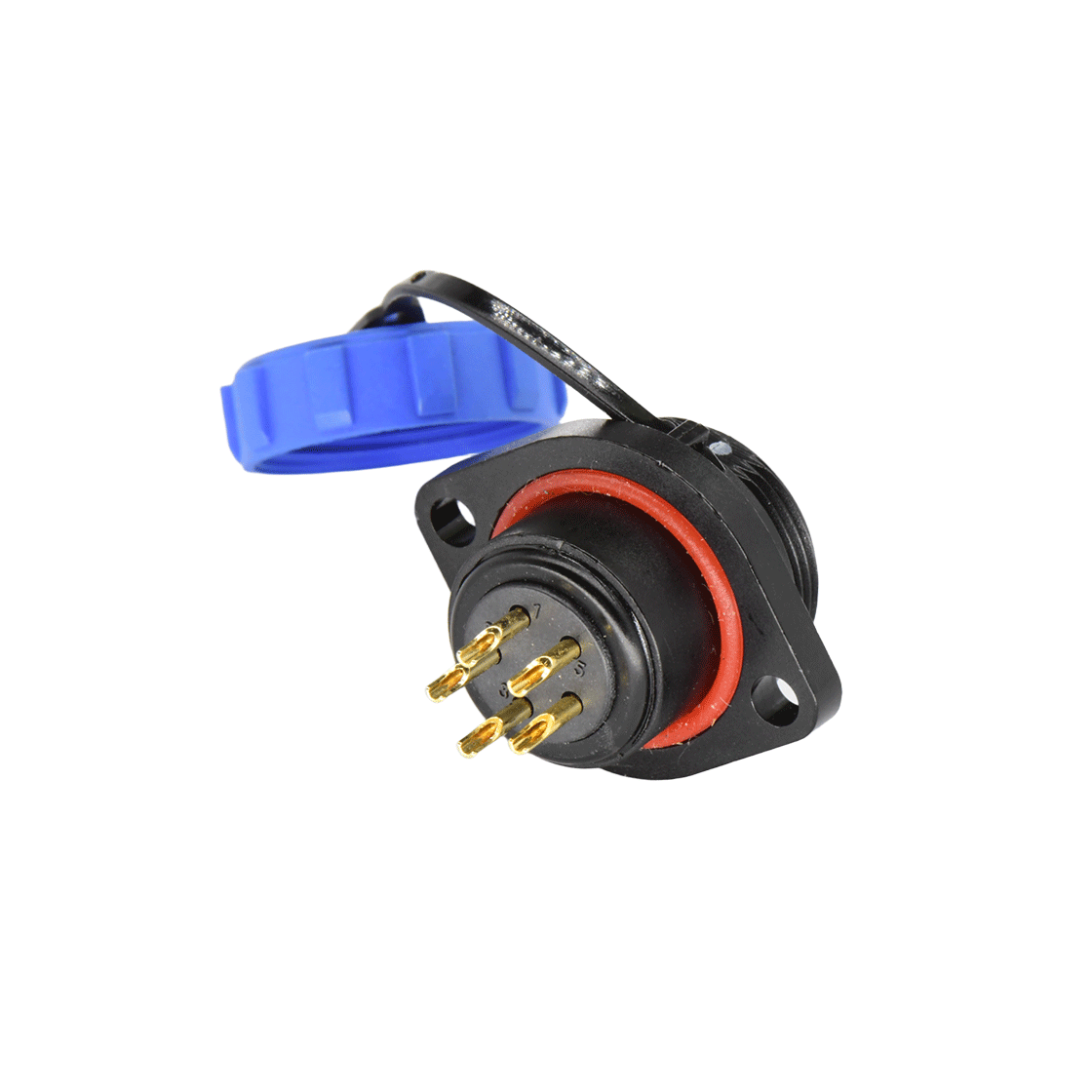 DP17系列 5芯两孔法兰母插座