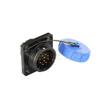 DP17系列 10芯方形法兰公插座