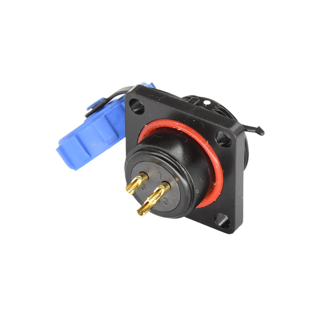 DP17系列 3芯方形法兰公插座