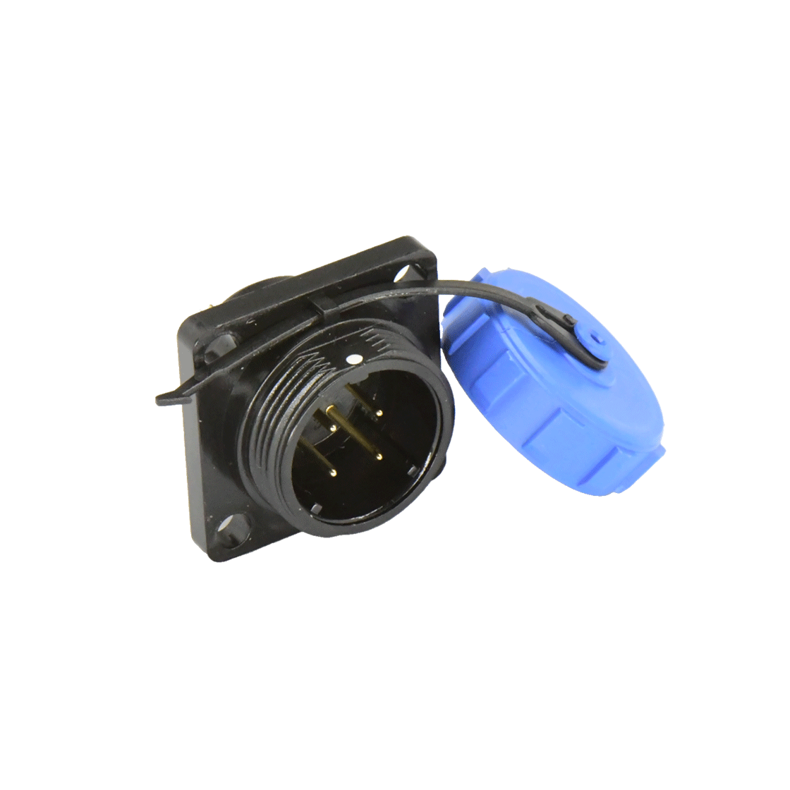 DP17系列 4芯方形法兰公插座