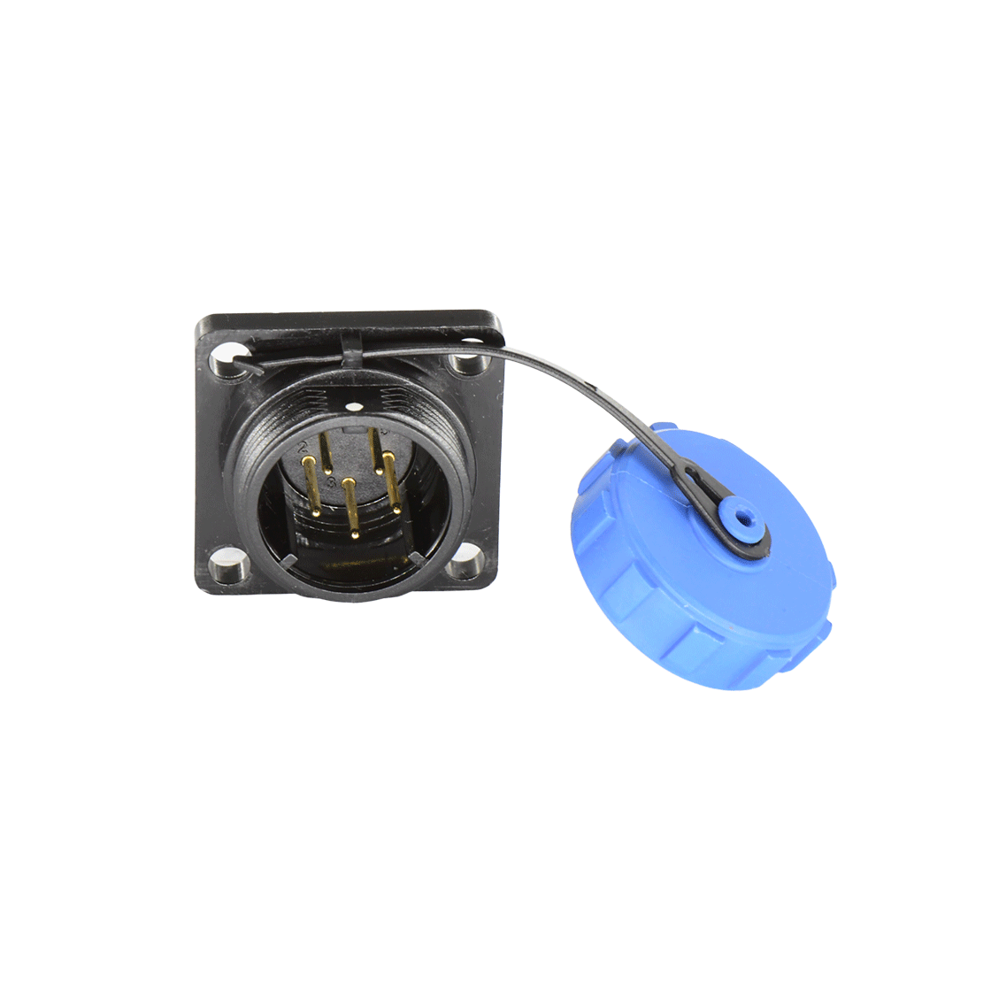 DP17系列 5芯方形法兰公插座