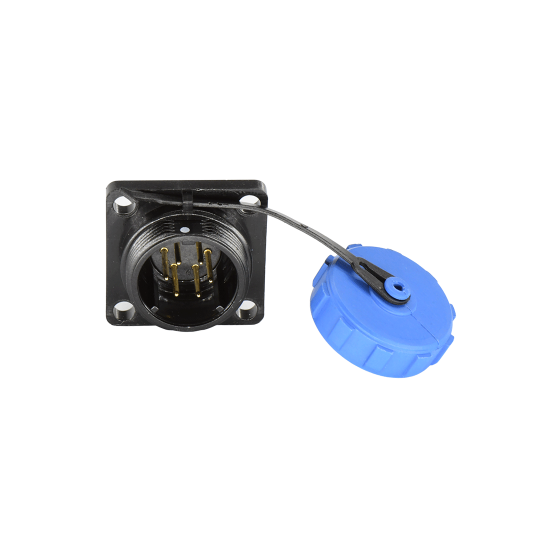 DP17系列 6芯方形法兰公插座