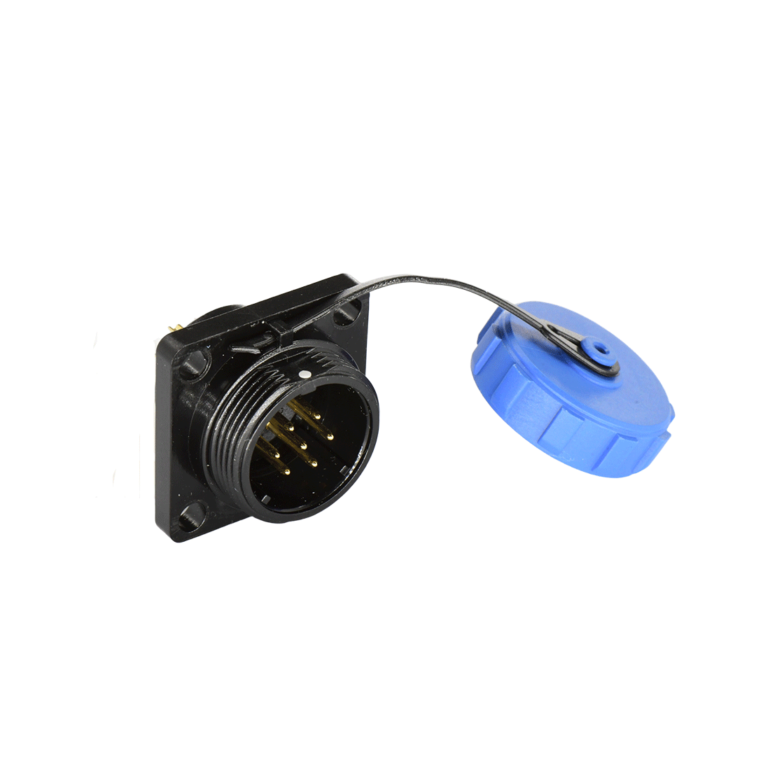 DP17系列 7芯方形法兰公插座