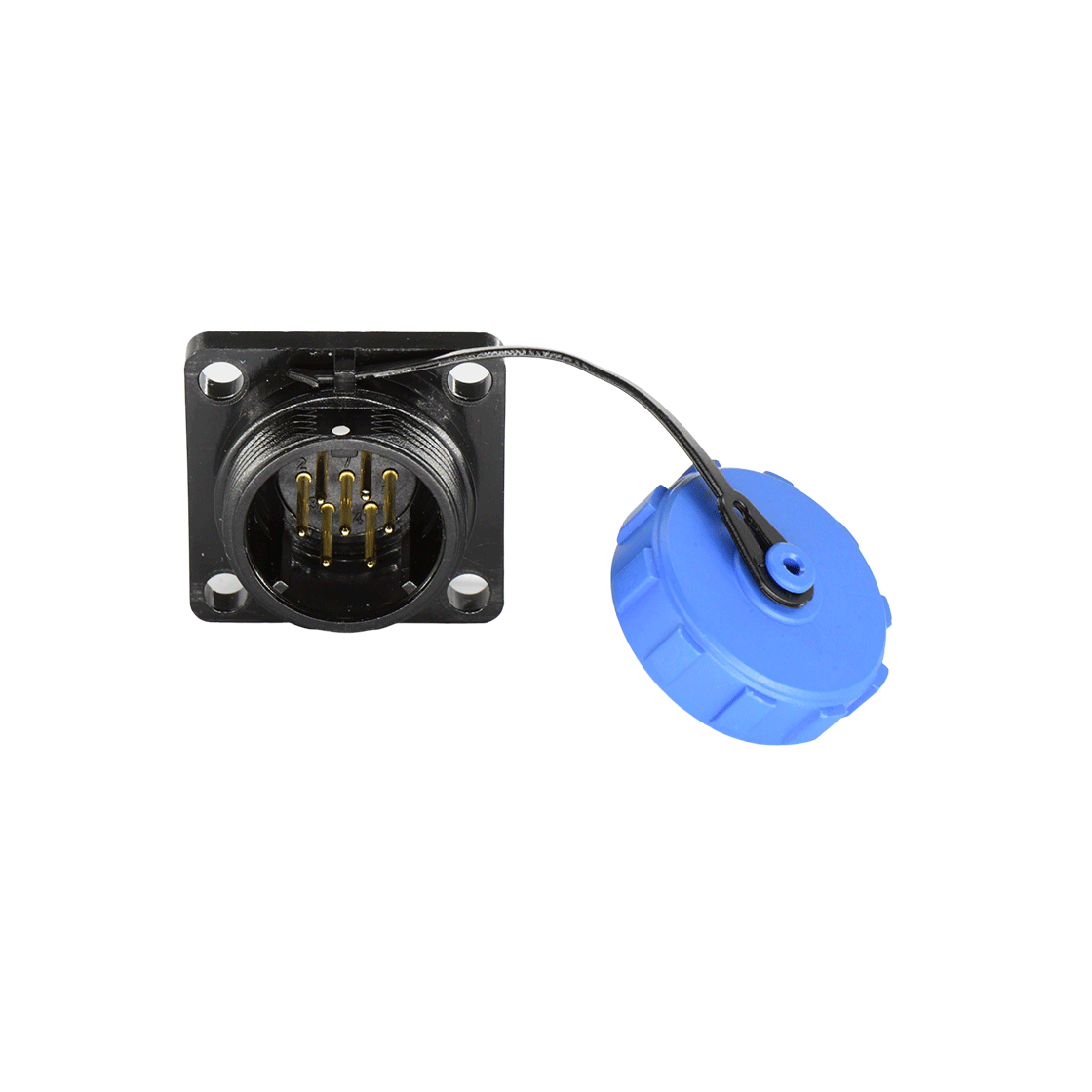 DP17系列 7芯方形法兰公插座