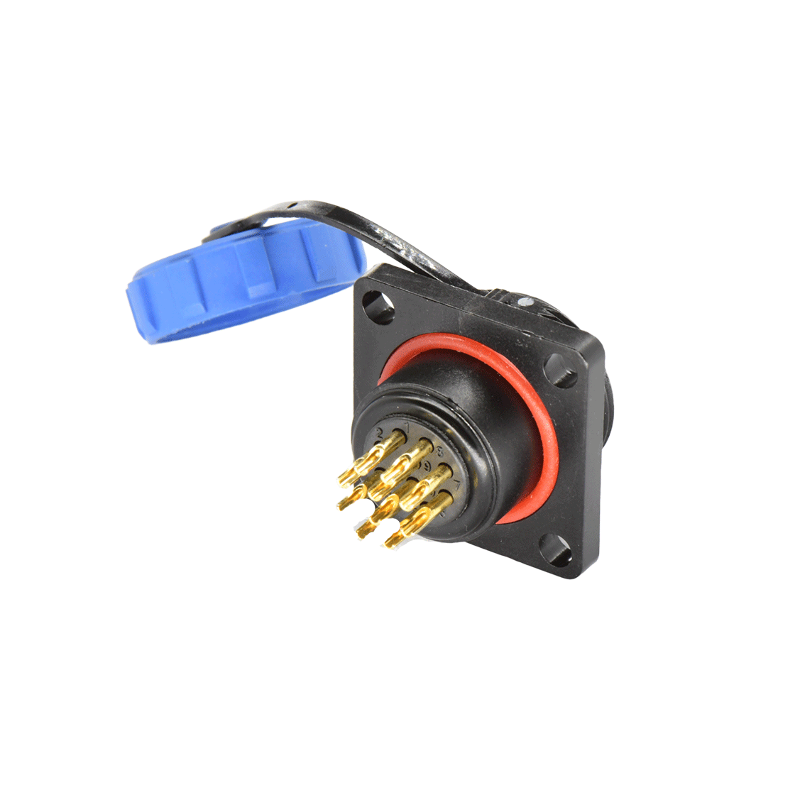 DP17系列 10芯方形法兰母插座