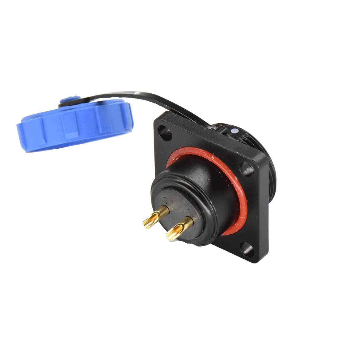 DP17系列 2芯方形法兰母插座