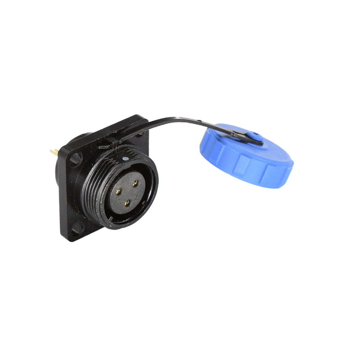 DP17系列 3芯方形法兰母插座