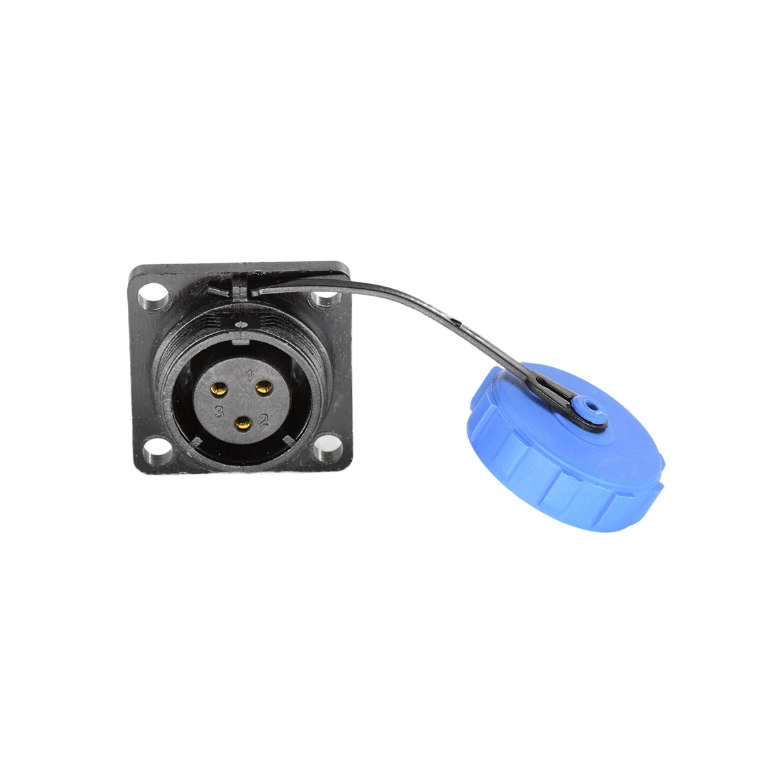 DP17系列 3芯方形法兰母插座