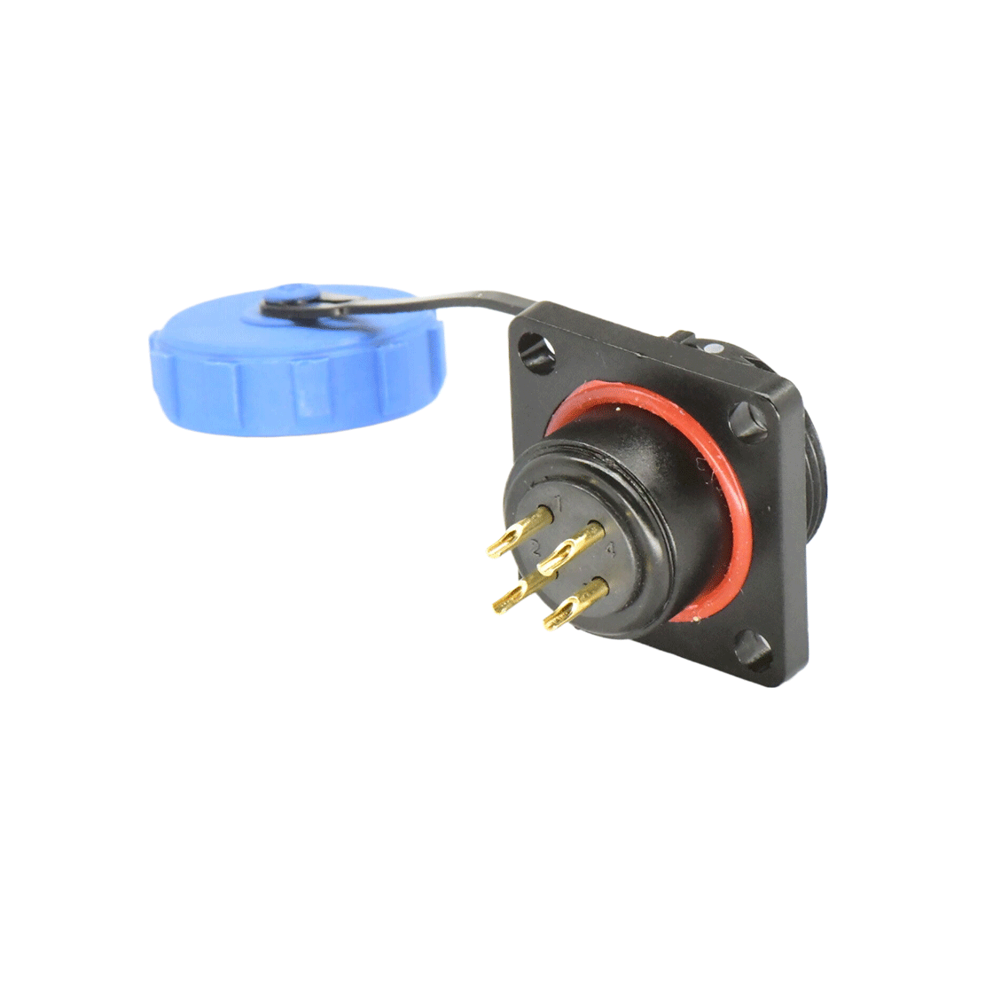 DP17系列 4芯方形法兰母插座