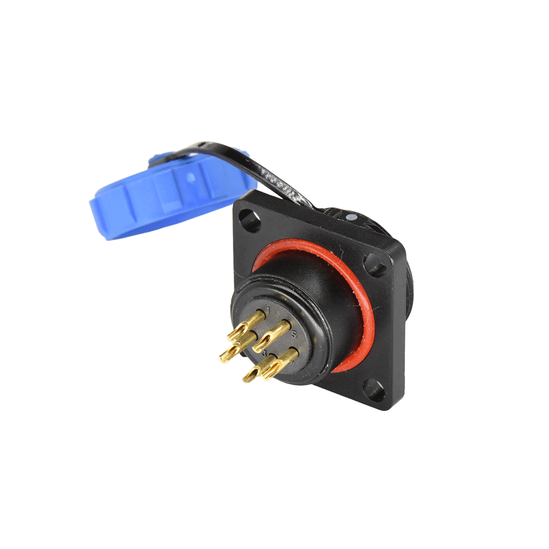 DP17系列 5芯方形法兰母插座