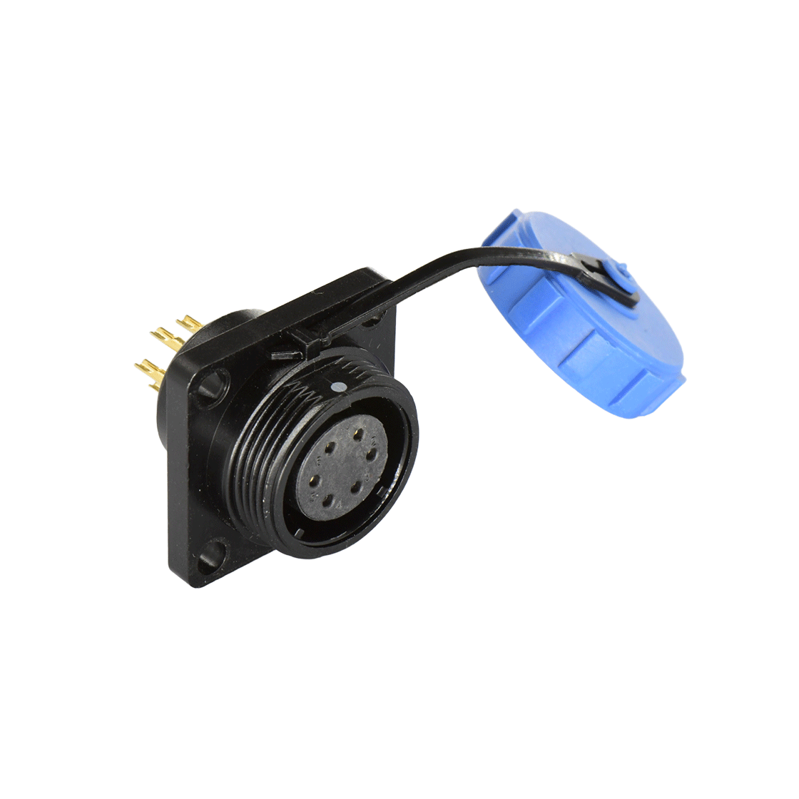 DP17系列 6芯方形法兰母插座