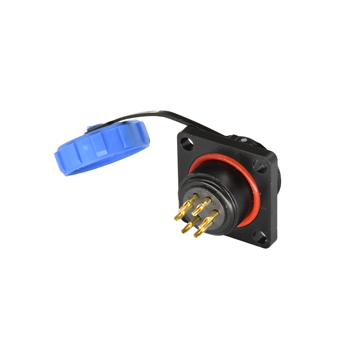 DP17系列 6芯方形法兰母插座