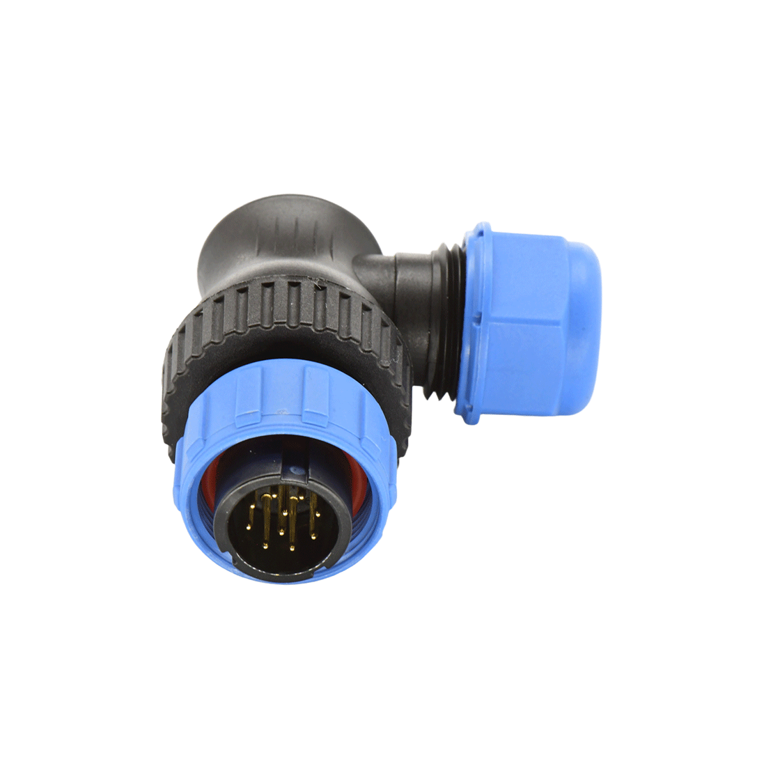 DP17系列 10芯弯式电缆公插头 电缆直径7-10mm